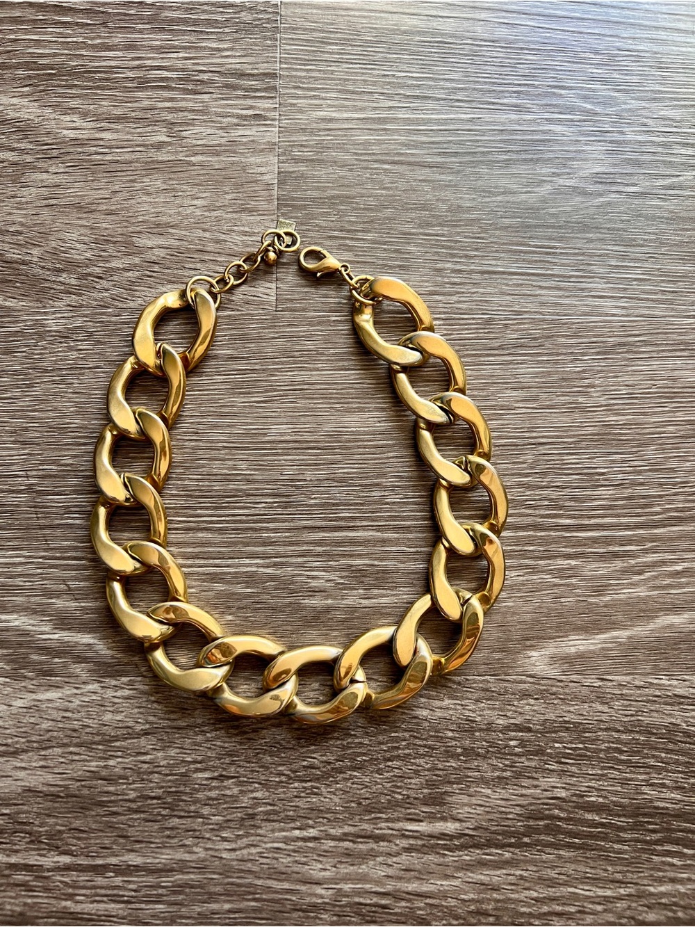 Gold Chunky Curb Chain Necklace - Women's Jewelry